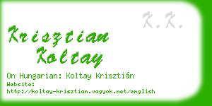 krisztian koltay business card